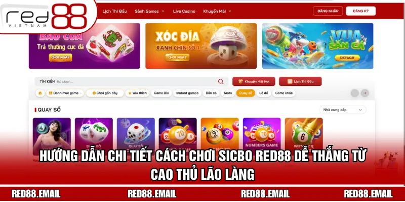 Hướng dẫn chi tiết cách chơi sicbo RED88 dễ thắng từ cao thủ lão làng