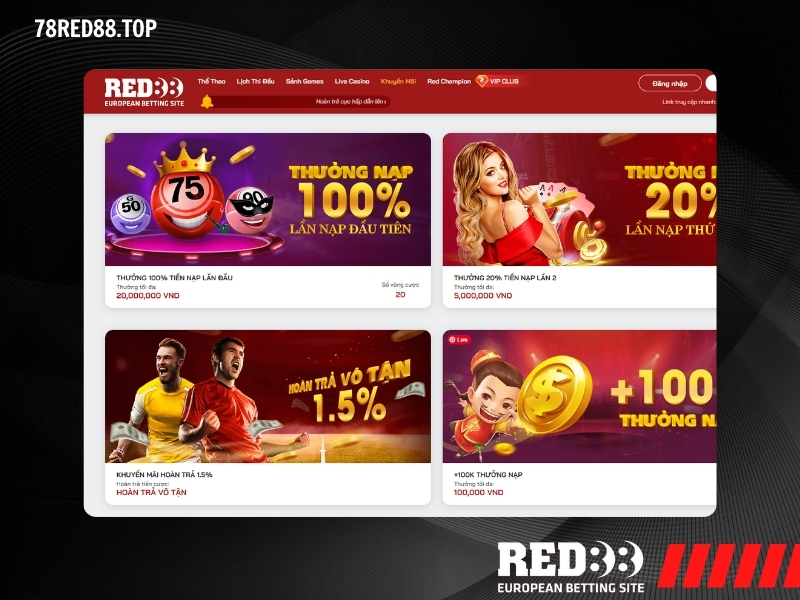 RED88 - Casino trực tuyến uy tín hàng đầu tại Việt Nam 2026 Các chương trình khuyến mãi hấp dẫn